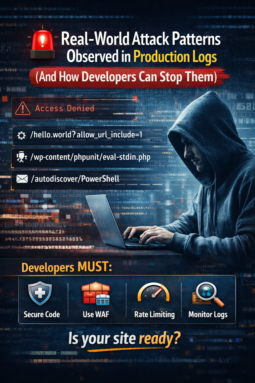 Real-World Attack Patterns Observed in Production Logs (And How Developers Can Stop Them)