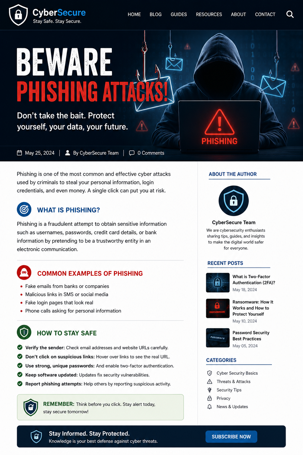 Beware of Phishing Attacks: Don't Let Scammers Trick You Online